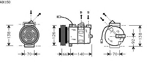 Compressor, airconditioning AIK150