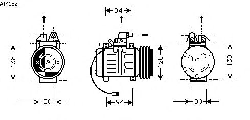 Kompressor, klimatanläggning AIK182