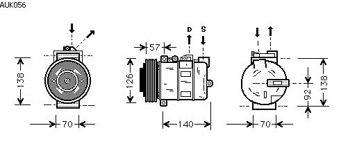 Compressor, airconditioning AUK056