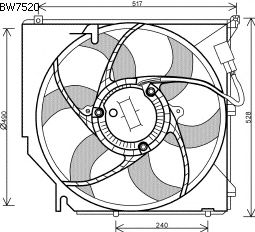 Ventilador, refrigeración del motor BW7520