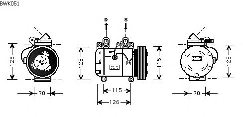 Compressor, ar condicionado BWK051