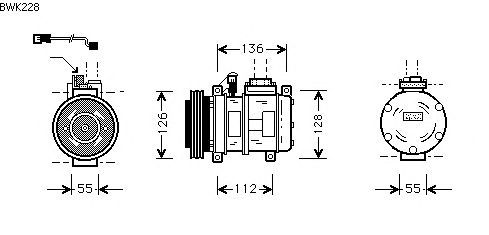 Kompressori, ilmastointilaite BWK228