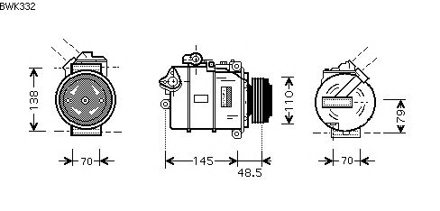 Compressor, ar condicionado BWK332