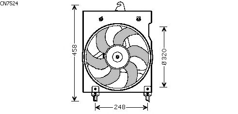 Вентилятор, охлаждение двигателя CN7524