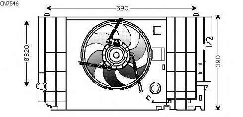 Ventilateur, refroidissement du moteur CN7546