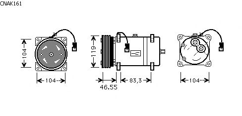 Kompressor, klimaanlegg CNAK161