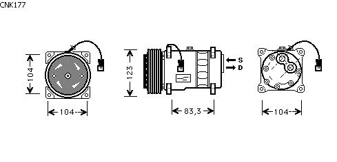 Kompressori, ilmastointilaite CNK177