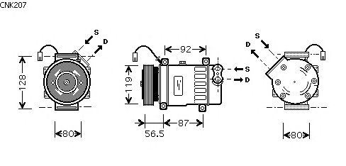 Compressor, ar condicionado CNK207