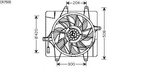Вентилятор, охлаждение двигателя CR7505
