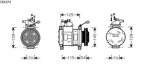 Compressor, ar condicionado CRK074
