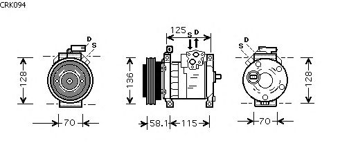 Compressor, ar condicionado CRK094
