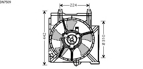 Ventilador, refrigeração do motor DN7509