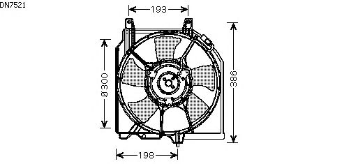 Вентилятор, охлаждение двигателя DN7521