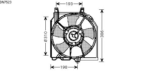 Ventilator, motorkøling DN7523