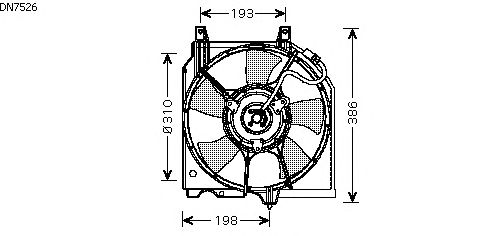 Ventilador, refrigeración del motor DN7526