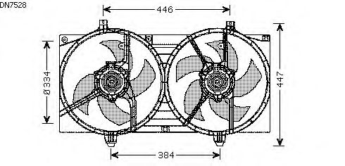 Вентилятор, охлаждение двигателя DN7528