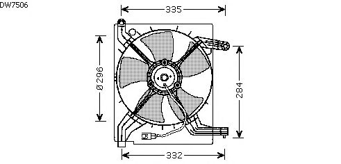 Вентилятор, охлаждение двигателя DW7506