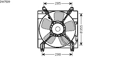 Ventilador, refrigeración del motor DW7509