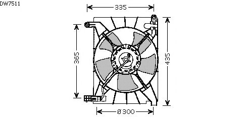 Вентилятор, охлаждение двигателя DW7511
