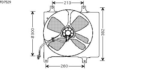 Ventilador, refrigeración del motor FD7529