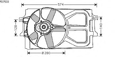 Ventilador, refrigeração do motor FD7533