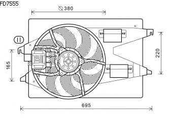 Ventilador, refrigeración del motor FD7555