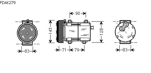 Compressor, airconditioning FDAK279