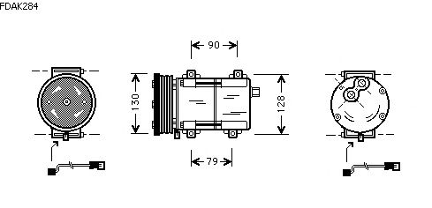 Compressor, ar condicionado FDAK284
