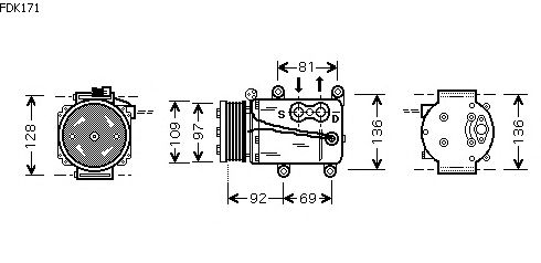 Compressor, ar condicionado FDK171