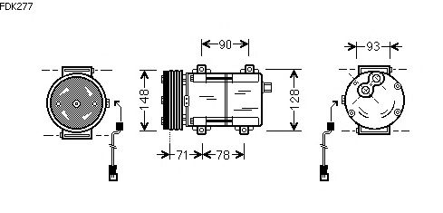 Compressor, airconditioning FDK277