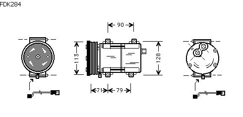 Compressor, ar condicionado FDK284