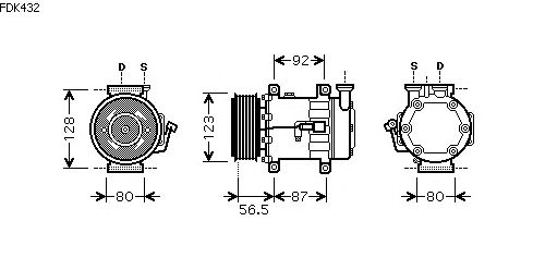 Compresseur, climatisation FDK432