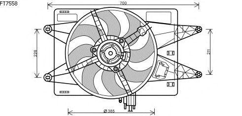 Ventilateur, refroidissement du moteur FT7558