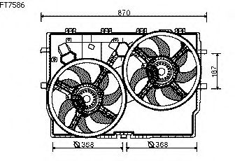 Ventilador, refrigeração do motor FT7586