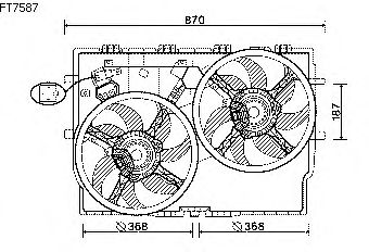 Вентилятор, охлаждение двигателя FT7587