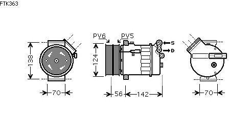 Compressor, airconditioning FTK363