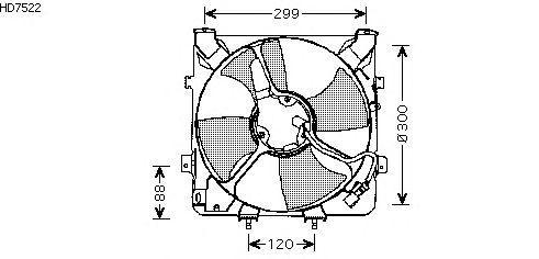 Ventilateur, refroidissement du moteur HD7522