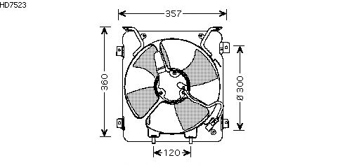 Вентилятор, охлаждение двигателя HD7523