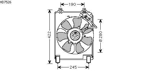 Ventilator, motorkøling HD7526