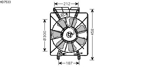 Вентилятор, охлаждение двигателя HD7533