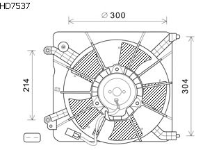 Ventilador, refrigeração do motor HD7537