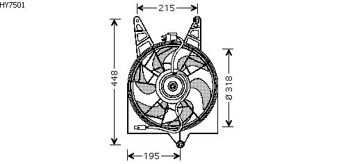 Ventilador, refrigeração do motor HY7501