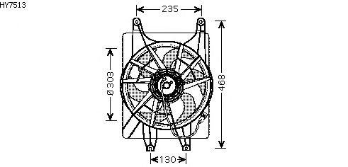Ventilador, refrigeración del motor HY7513