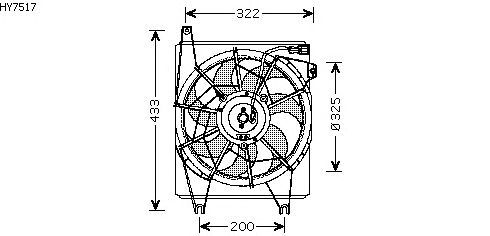 Вентилятор, охлаждение двигателя HY7517