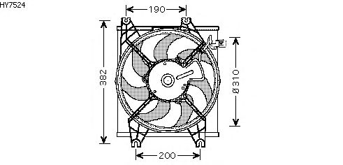 Ventilateur, condenseur de climatisation HY7524