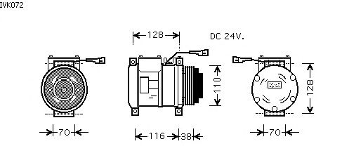 Compresor, aire acondicionado IVK072