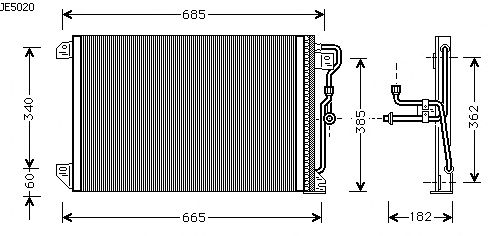 Condensador, ar condicionado JE5020