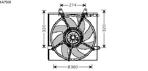 Ventilador, refrigeración del motor KA7508