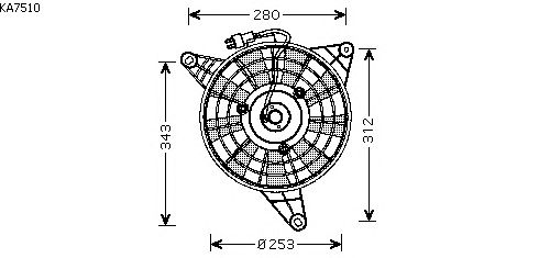 Вентилятор, конденсатор кондиционера KA7510