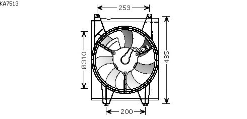 Ventilateur, condenseur de climatisation KA7513